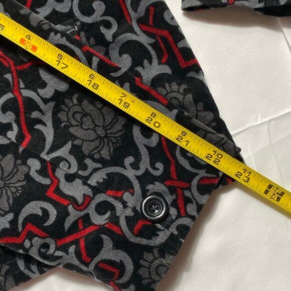 Charter Club  Size Large Button Up Floral Pocket Lined Sweater Damask Tapestry - Picture 6 of 13